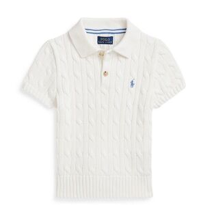 Polo by Ralph Lauren Kids White Cable Knit Polo Shirt